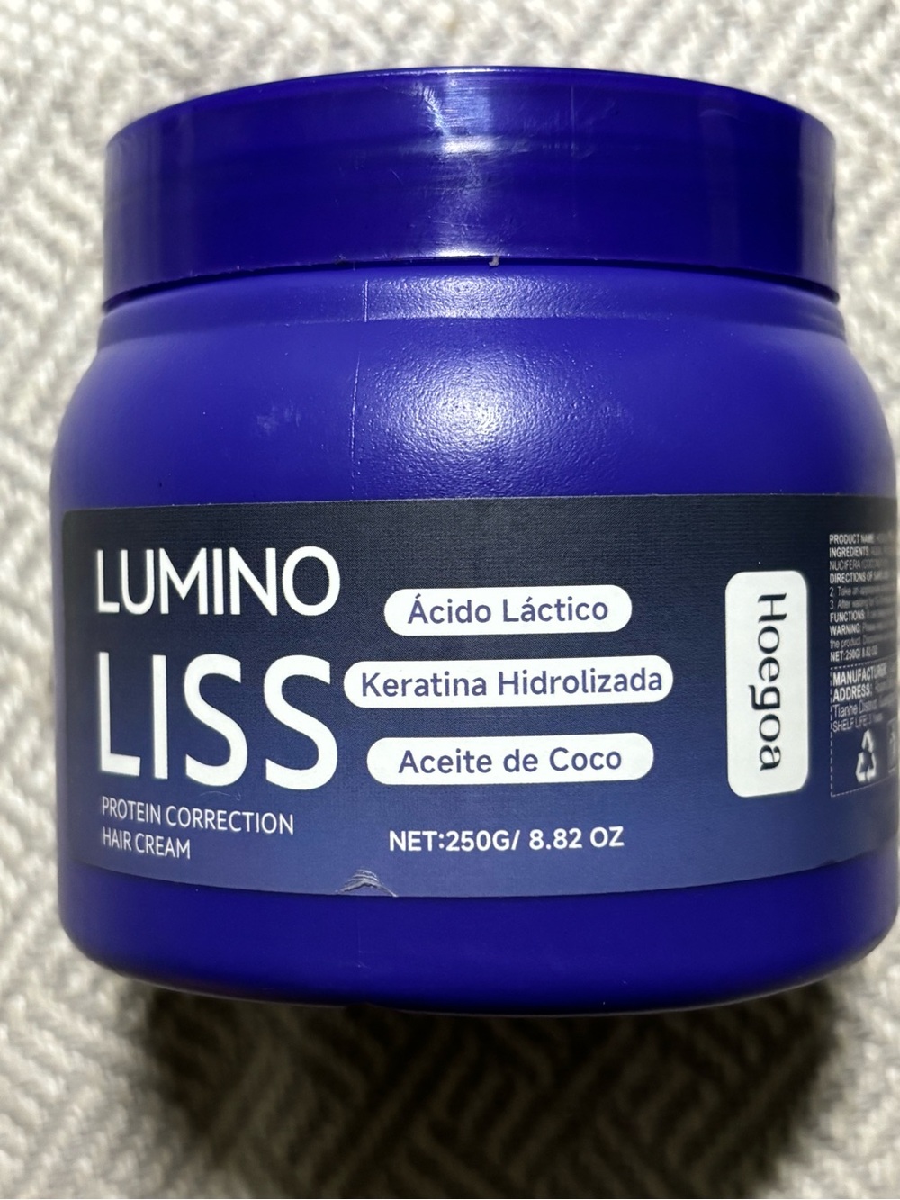 Lumino Liss Protein Correction Hair Cream — Keratin & Coconut Oil